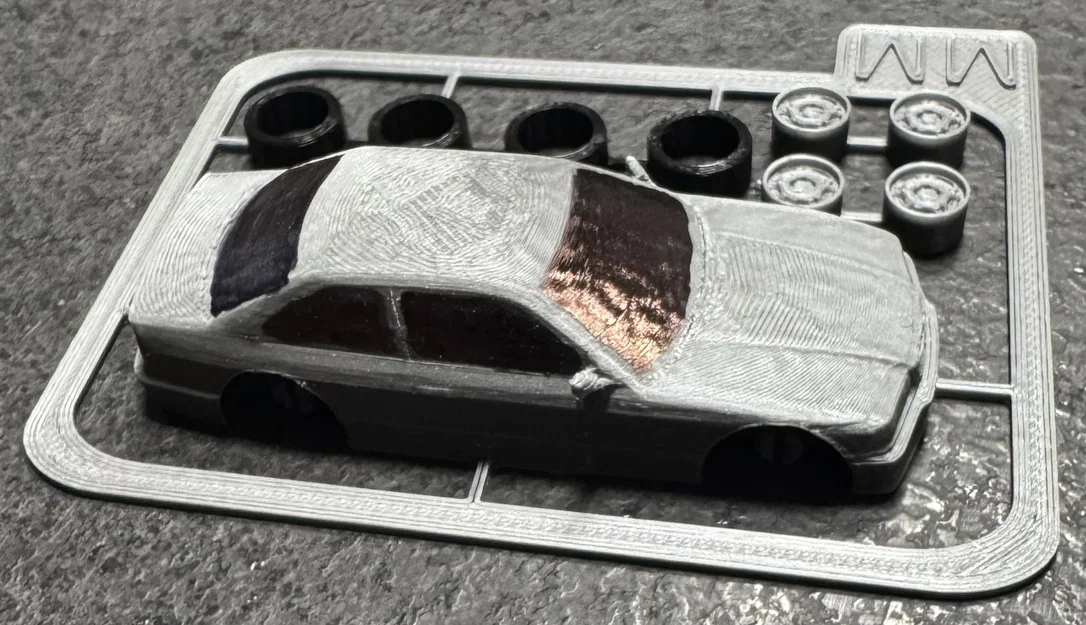 Mô hình lắp ráp xe BMW E36 Mini dưới dạng Kit Card cực chất - Image 7