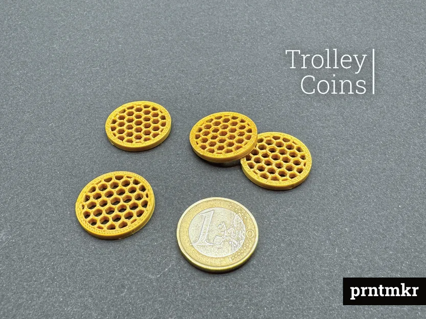 Đồng xu xe đẩy 1€ – Filament-friendly (dễ in, tiết kiệm filament) - Image 1