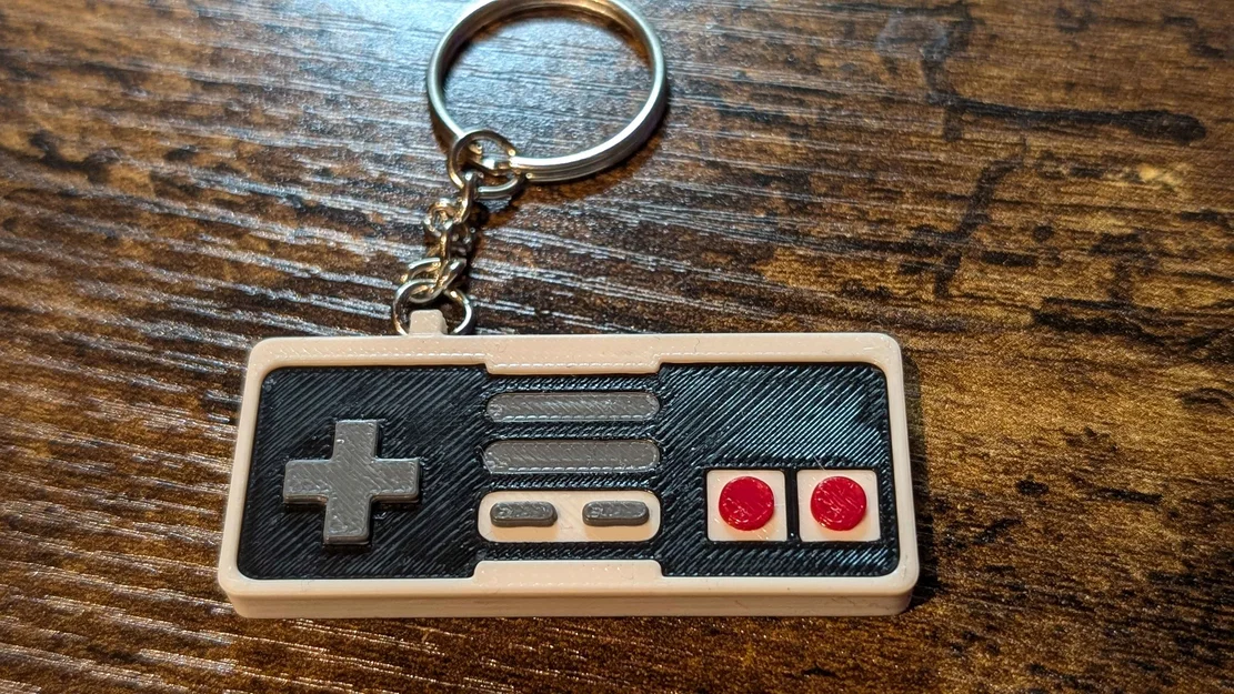 Móc khóa tay cầm NES in 3D phong cách retro hoài niệm - Image 2