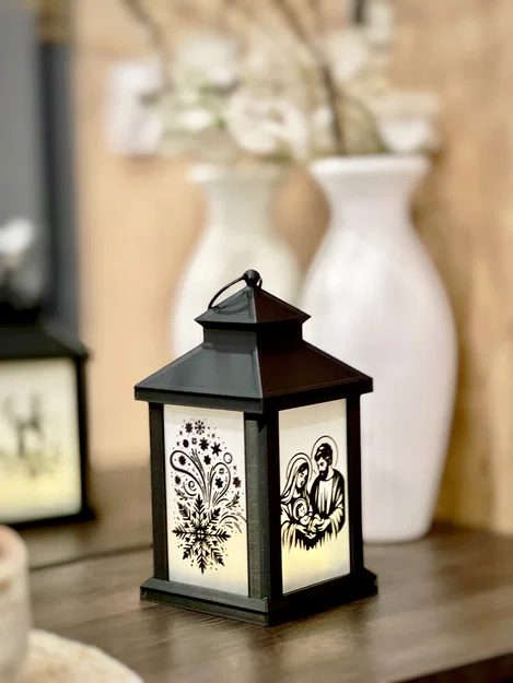 Lồng Đèn Tealight Giáng Sinh với Panel Ánh Sáng Thay Đổi - Image 3