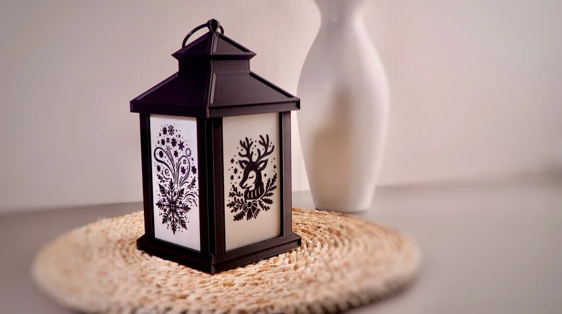 Lồng Đèn Tealight Giáng Sinh với Panel Ánh Sáng Thay Đổi - Image 4