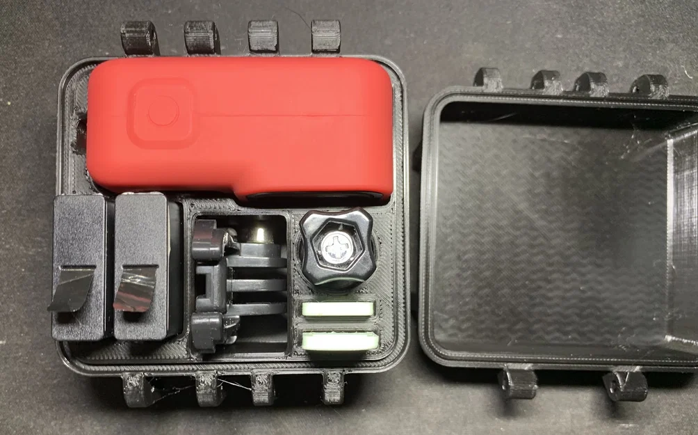 Hộp rugged cho GoPro Hero 8 kèm silicone case - Image 3