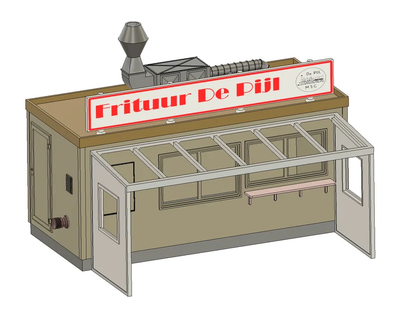 Quầy khoai chiên Bỉ “frietkot” 1:87 cho H0 - Image 2