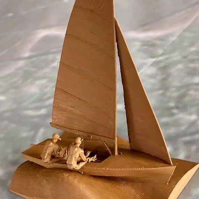 Mô hình tàu buồm Tasar Sailboat in 3D cực đẹp cho người yêu biển