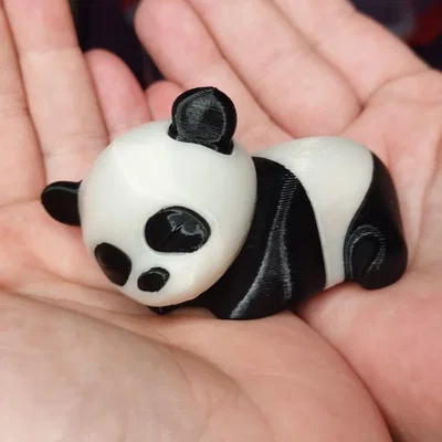 Mô hình gấu trúc ngủ xinh xắn: Hướng dẫn in 3D lắp ráp hai màu