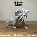 Mô hình lắp ráp 3D Sư Tử (Lion) - Thử thách lắp ghép 49 mảnh - Thumbnail 1
