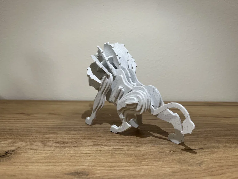 Mô hình lắp ráp 3D Sư Tử (Lion) - Thử thách lắp ghép 49 mảnh - Image 5