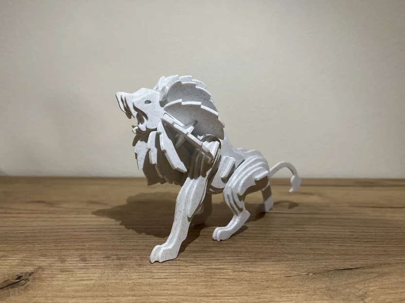 Mô hình lắp ráp 3D Sư Tử (Lion) - Thử thách lắp ghép 49 mảnh - Image 7