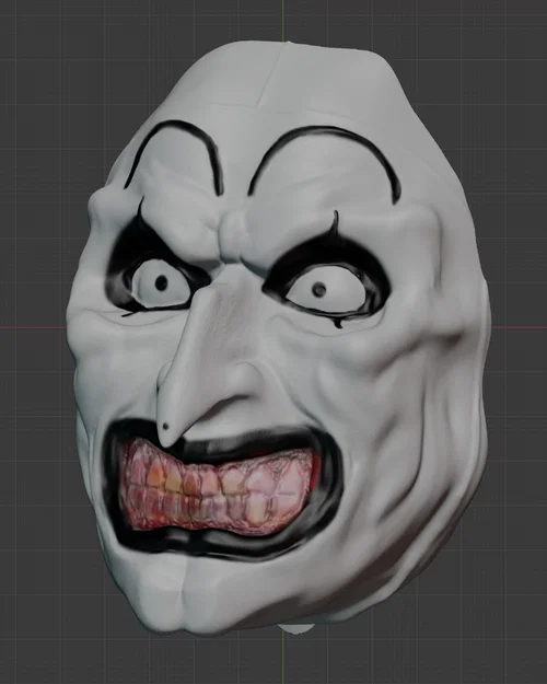 Mô hình 3D gương mặt Art the Clown (Terrifier) - Trang trí Halloween - Image 1