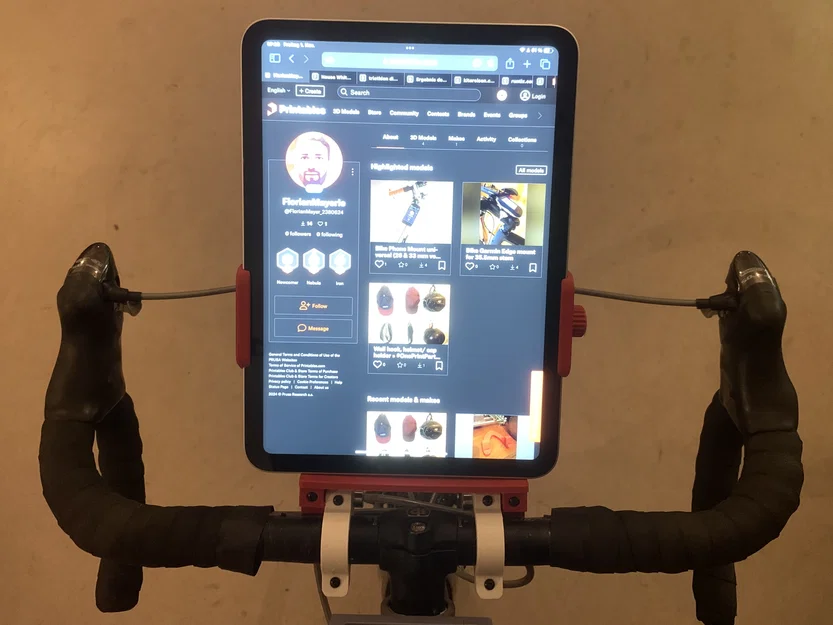 Giá đỡ tablet iPad siêu chắc cho xe đạp tập/trainer (ngang/dọc) #NoSupportNeeded - Image 2