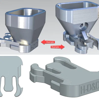 Ngàm đế kẹp GoPro generic (CAD Model)