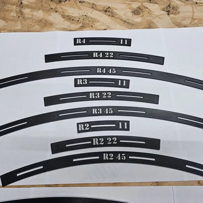 Gabarit ray cong Peco H0 (HO) – R2/R3/R4