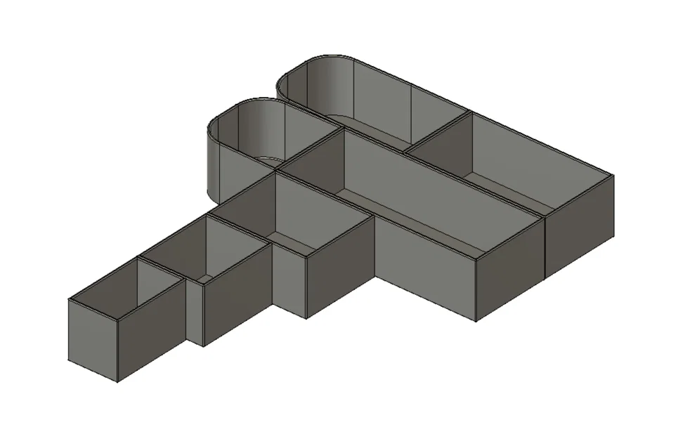 Khay chia ngăn ngăn kéo - Iris drawer organizer - parametric - Image 3