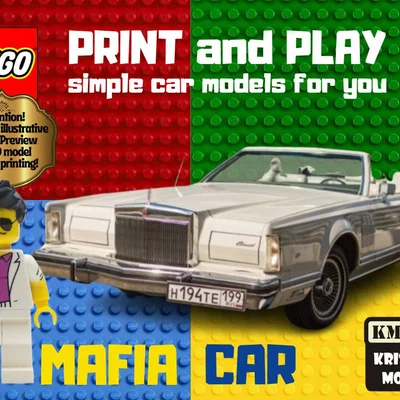 Mô hình xe hơi phong cách Mafia cho fan Lego - File in 3D