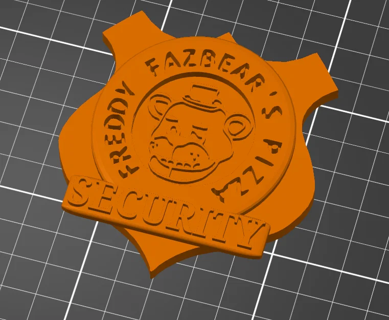 Huy hiệu Security Freddy Fazbear's Pizza 3D - Phụ kiện cho fan FNAF - Image 1