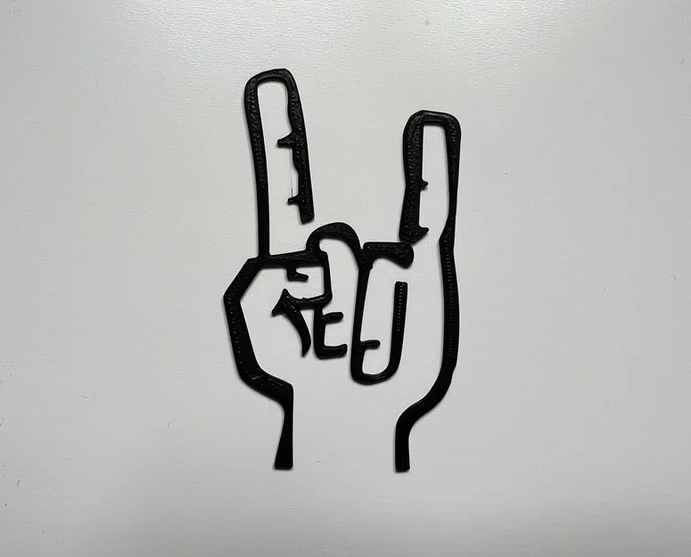 Mô hình trang trí treo tường hình dấu hiệu tay Rock cá tính - Image 1