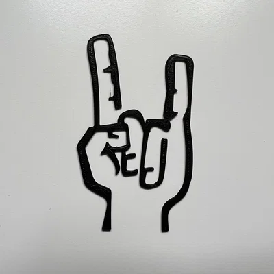Mô hình trang trí treo tường hình dấu hiệu tay Rock cá tính