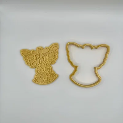 Bộ khuôn cắt và in hình bánh quy Thiên thần Giáng sinh 3D