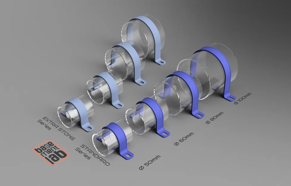 U-Strap Clamp 2 lỗ Ø50/60/80/100mm - Kẹp cố định ống - Image 1