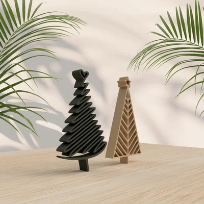 Mẫu cây thông Noel 3D trang trí để bàn cực xinh xắn