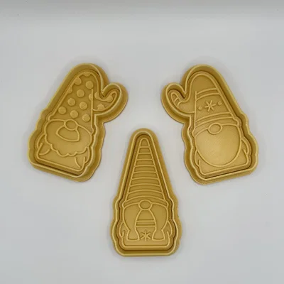 Bộ khuôn cắt và đóng dấu bánh quy hình chú lùn Giáng sinh