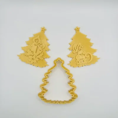 Bộ khuôn cắt và dập bánh quy Giáng sinh 3D độc đáo