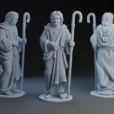 Mô hình 3D Người Chăn Cừu (Nativity Shepherd) trang trí Giáng sinh