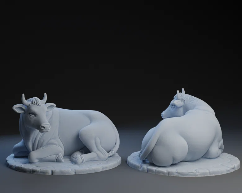 Mô hình bò Nativity Cattle trang trí tiểu cảnh Giáng sinh - Image 1