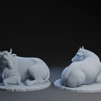 Mô hình bò Nativity Cattle trang trí tiểu cảnh Giáng sinh