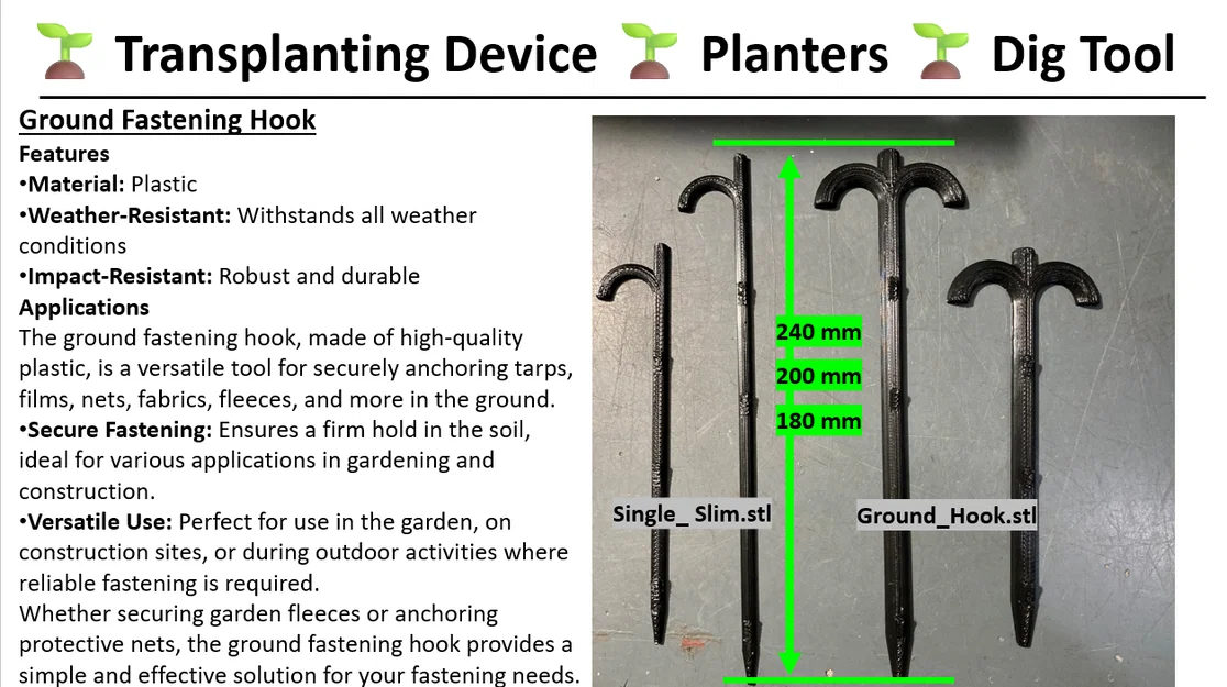 Móc uốn/neo cây đa năng: Plant Hooks, Trainer, Bender, Stakes, Holders, Supports - Image 3