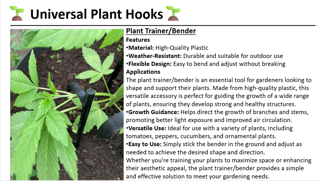 Móc uốn/neo cây đa năng: Plant Hooks, Trainer, Bender, Stakes, Holders, Supports - Image 4