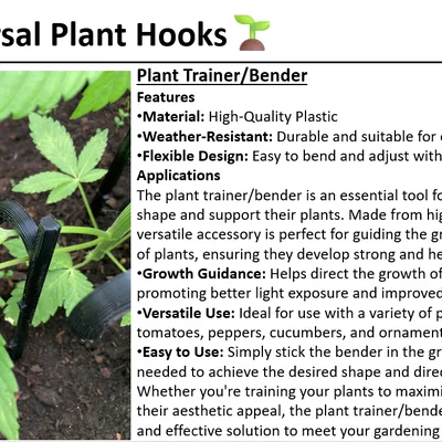 Móc uốn/neo cây đa năng: Plant Hooks, Trainer, Bender, Stakes, Holders, Supports