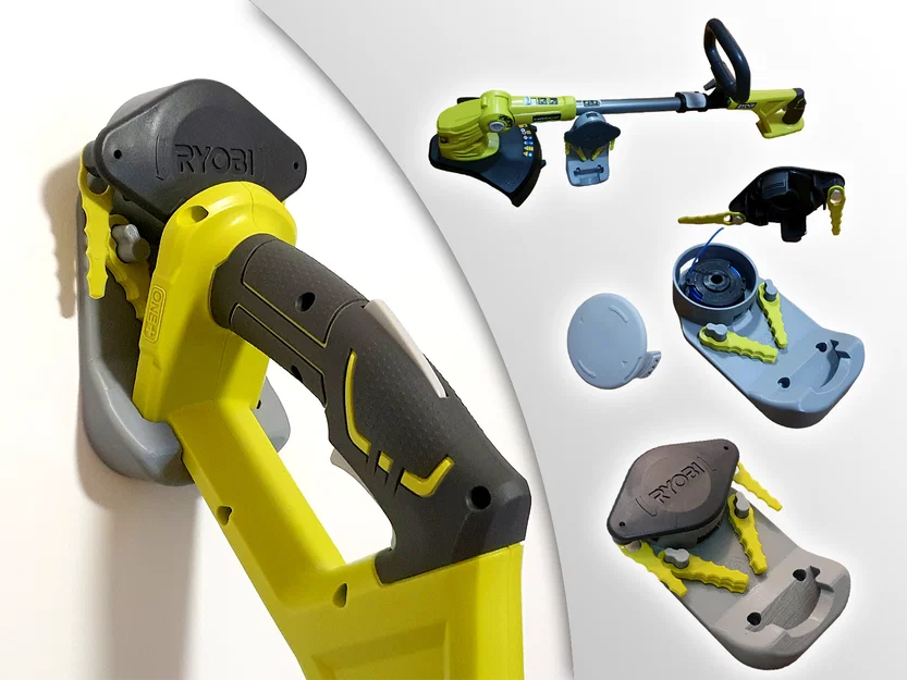 Giá treo tường cho máy cắt cỏ Ryobi (Ryobi Lawn Trimmer Wallmount) - Image 1