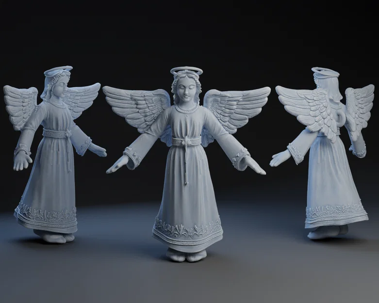 Mô hình Thiên thần Giáng sinh 3D tinh xảo - Phụ kiện trang trí Noel - Image 1