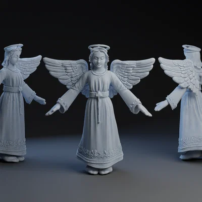 Mô hình Thiên thần Giáng sinh 3D tinh xảo - Phụ kiện trang trí Noel