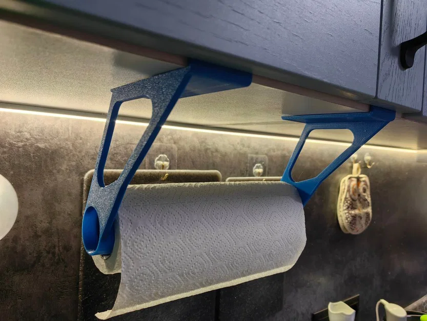 Giá treo khăn giấy 3D gắn cạnh tủ bếp (16mm) - Gọn gàng, tiện lợi - Image 1