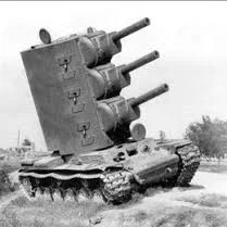 Mô hình xe tăng KV-2-2-2 (3 nòng pháo) cực dị cho người mê quân sự