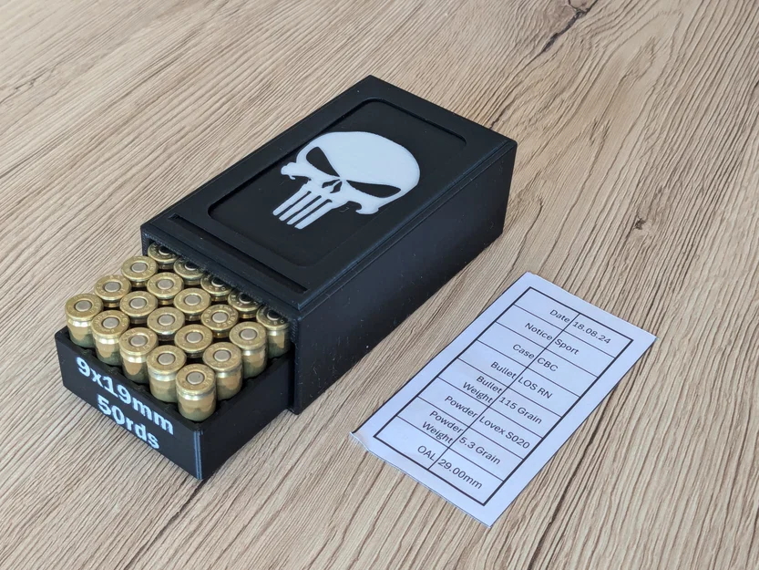 Hộp đạn slim 9mm 50 viên V2.0 (Slim Ammo Box 9mm 50 Rounds V2.0) - Image 1
