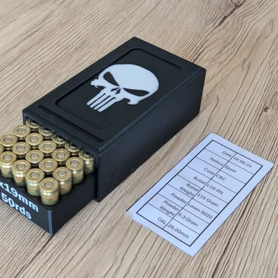 Hộp đạn slim 9mm 50 viên V2.0 (Slim Ammo Box 9mm 50 Rounds V2.0)