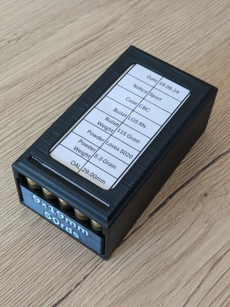 Hộp đạn slim 9mm 50 viên V2.0 (Slim Ammo Box 9mm 50 Rounds V2.0) - Image 2