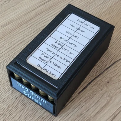 Hộp đạn slim 9mm 50 viên V2.0 (Slim Ammo Box 9mm 50 Rounds V2.0)