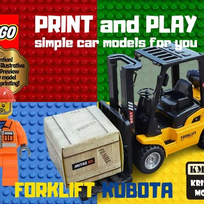 Mô hình xe nâng LEGO Forklift cực chất cho tín đồ in 3D
