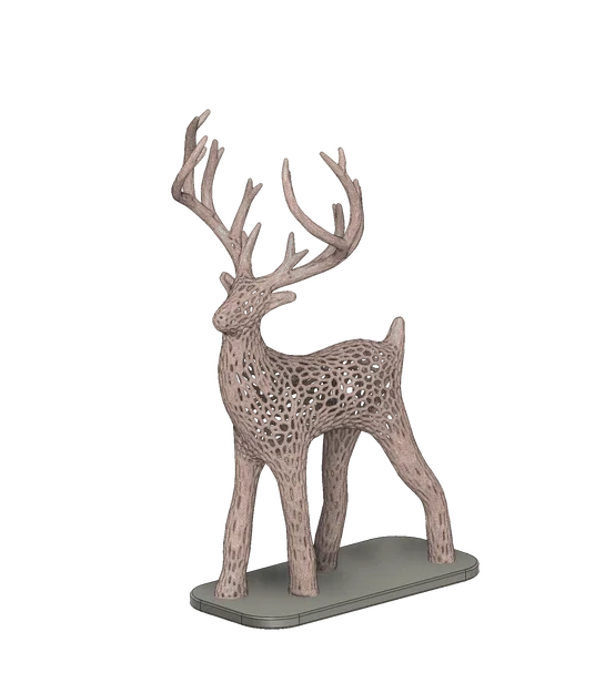Hươu Voronoi trang trí kèm đế (Baseplate) - Image 1