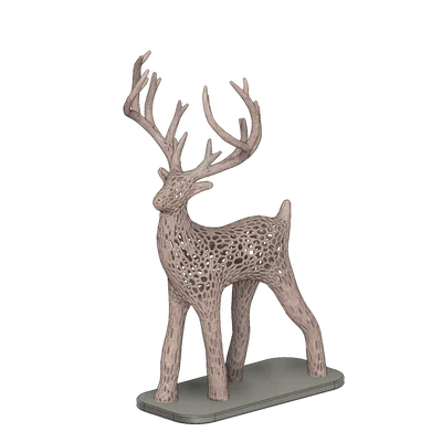 Hươu Voronoi trang trí kèm đế (Baseplate)