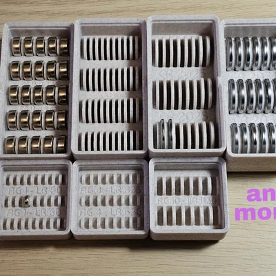 Bộ khay Gridfinity đựng pin cell đầy đủ (Complete Gridfinity Cell Battery holders)