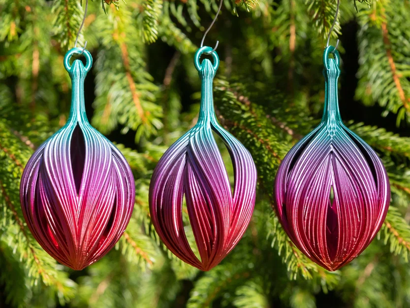 Swoop 3 Christmas Bulb 2024 – Quả Châu Noel Uốn Lượn - Image 1