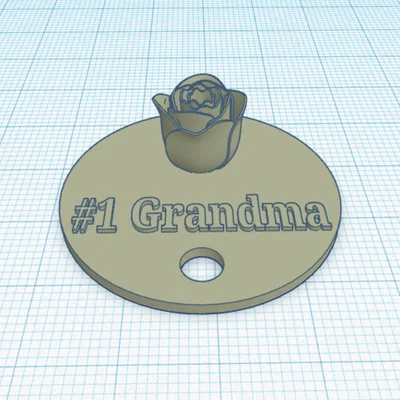 Huy hiệu 3D #1 Grandma - Món quà ý nghĩa tặng bà