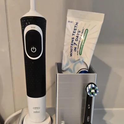 Giá đỡ bàn chải Oral B, kem đánh răng và bộ sạc
