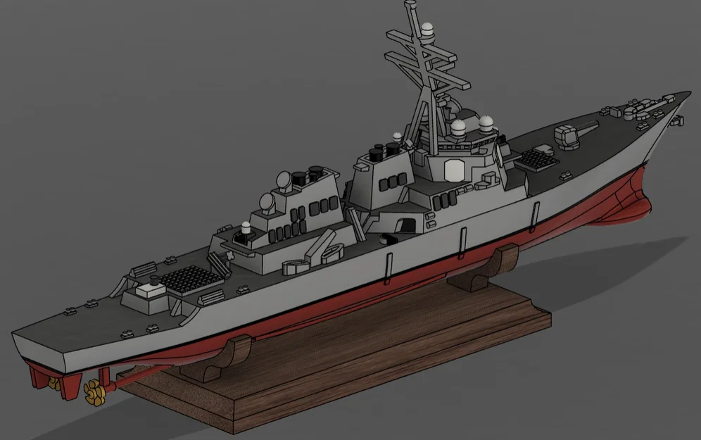 Tàu khu trục tên lửa Arleigh Burke-class Flight I (tỉ lệ 1:1000) - Image 3