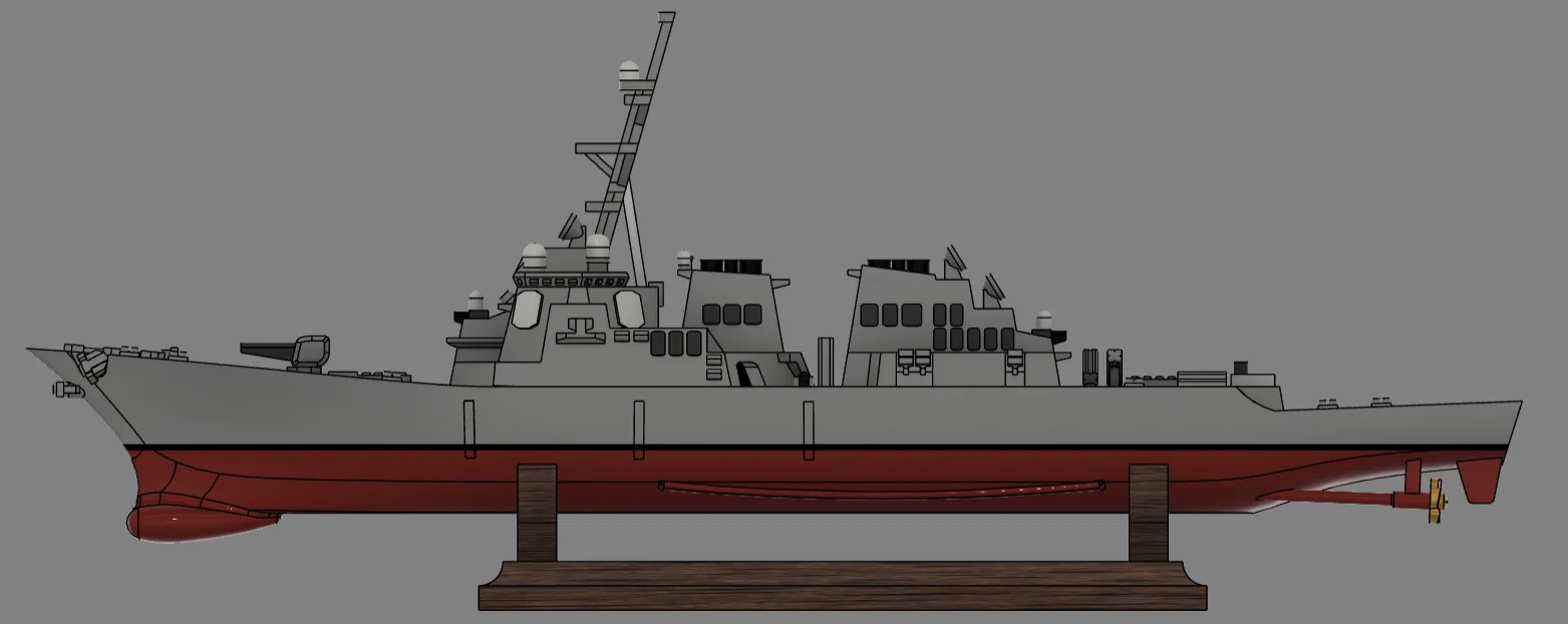 Tàu khu trục tên lửa Arleigh Burke-class Flight I (tỉ lệ 1:1000) - Image 4